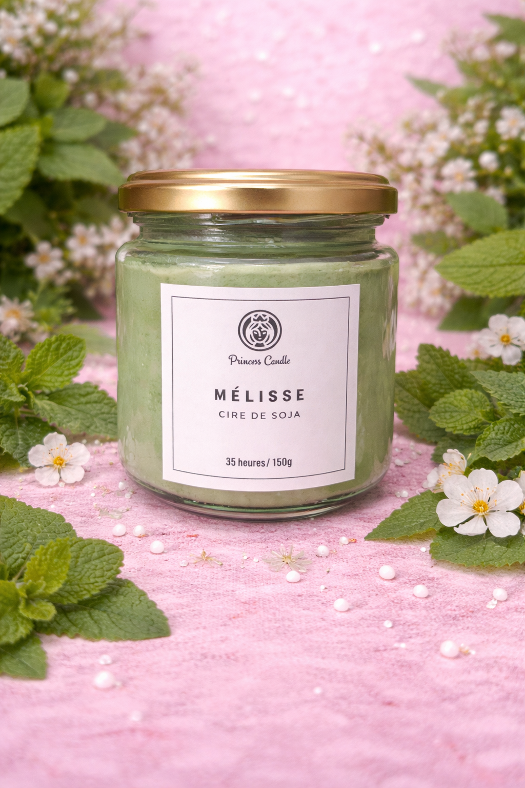 Bougie au parfum de mélisse