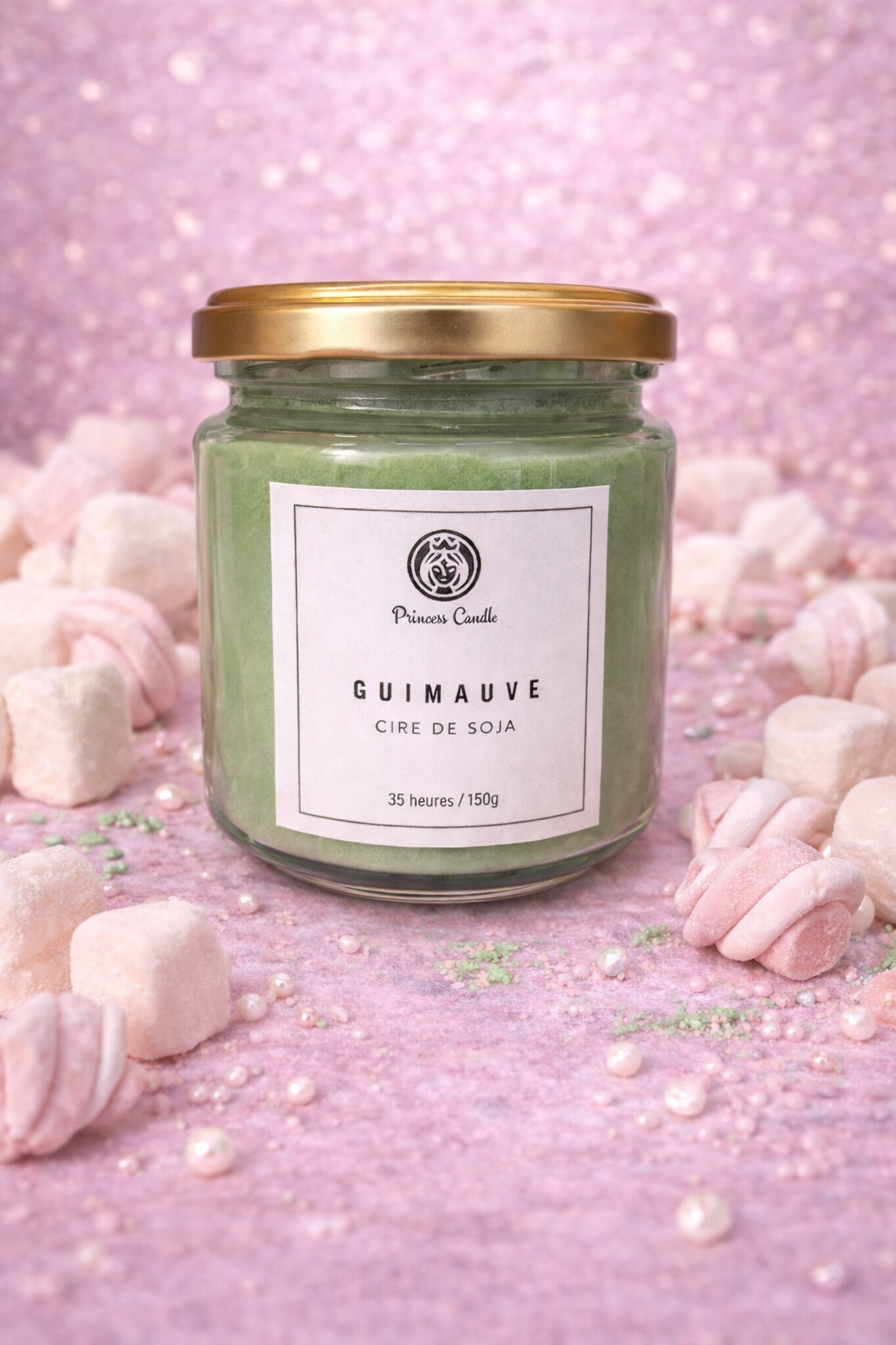 Bougie au parfum de guimauve