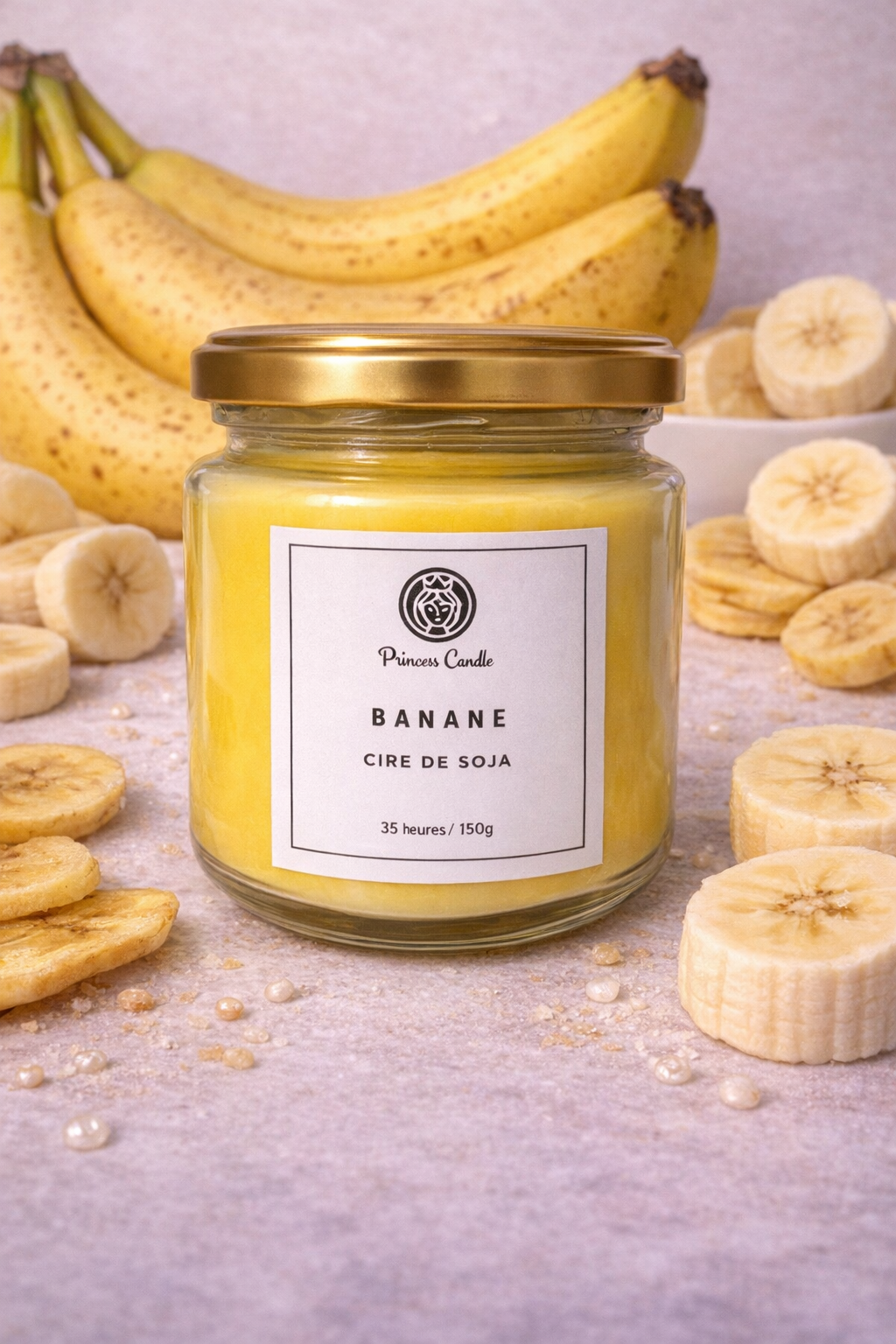 Bougie au parfum de banane
