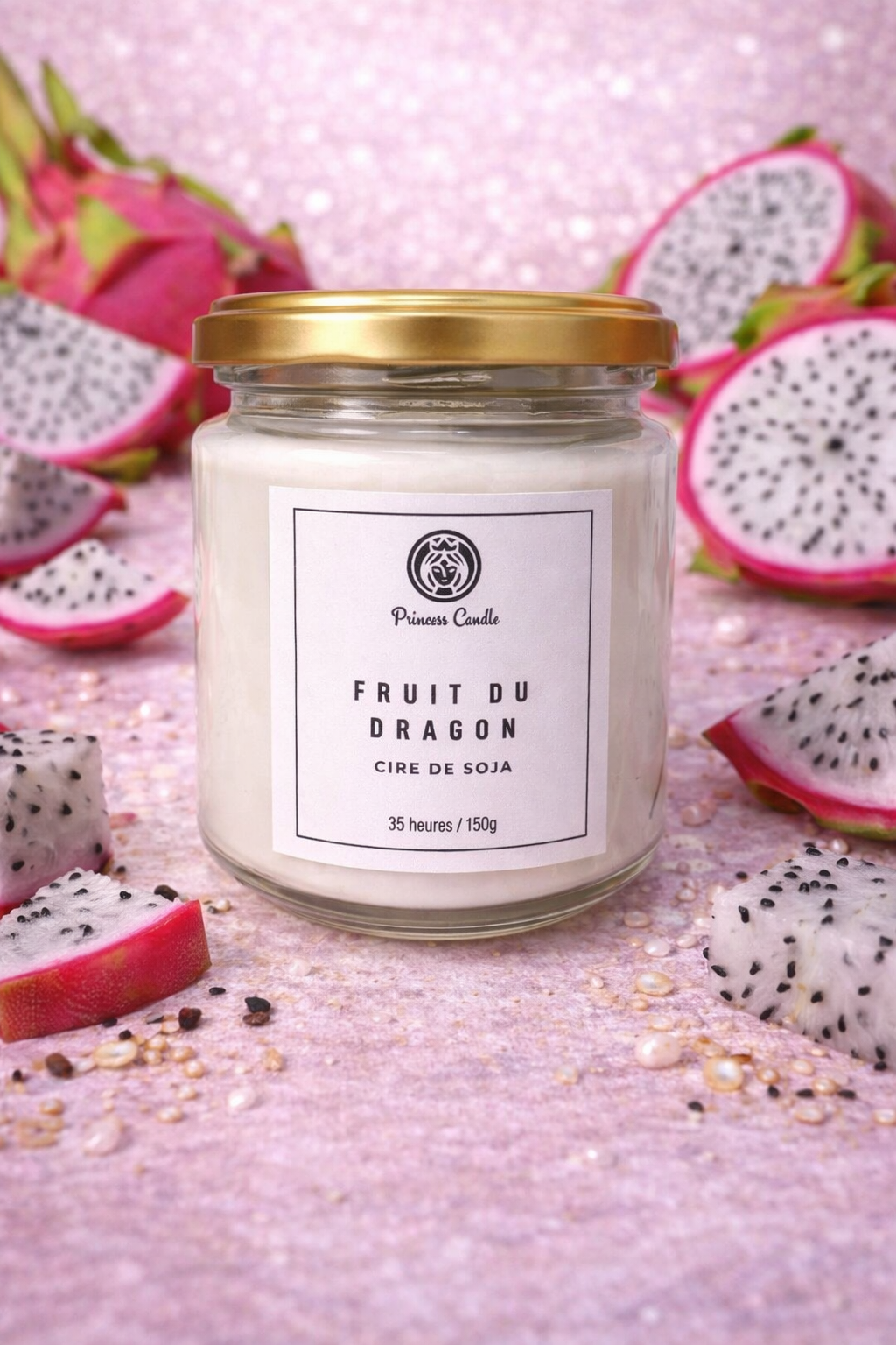 Bougie au parfum de fruit du dragon