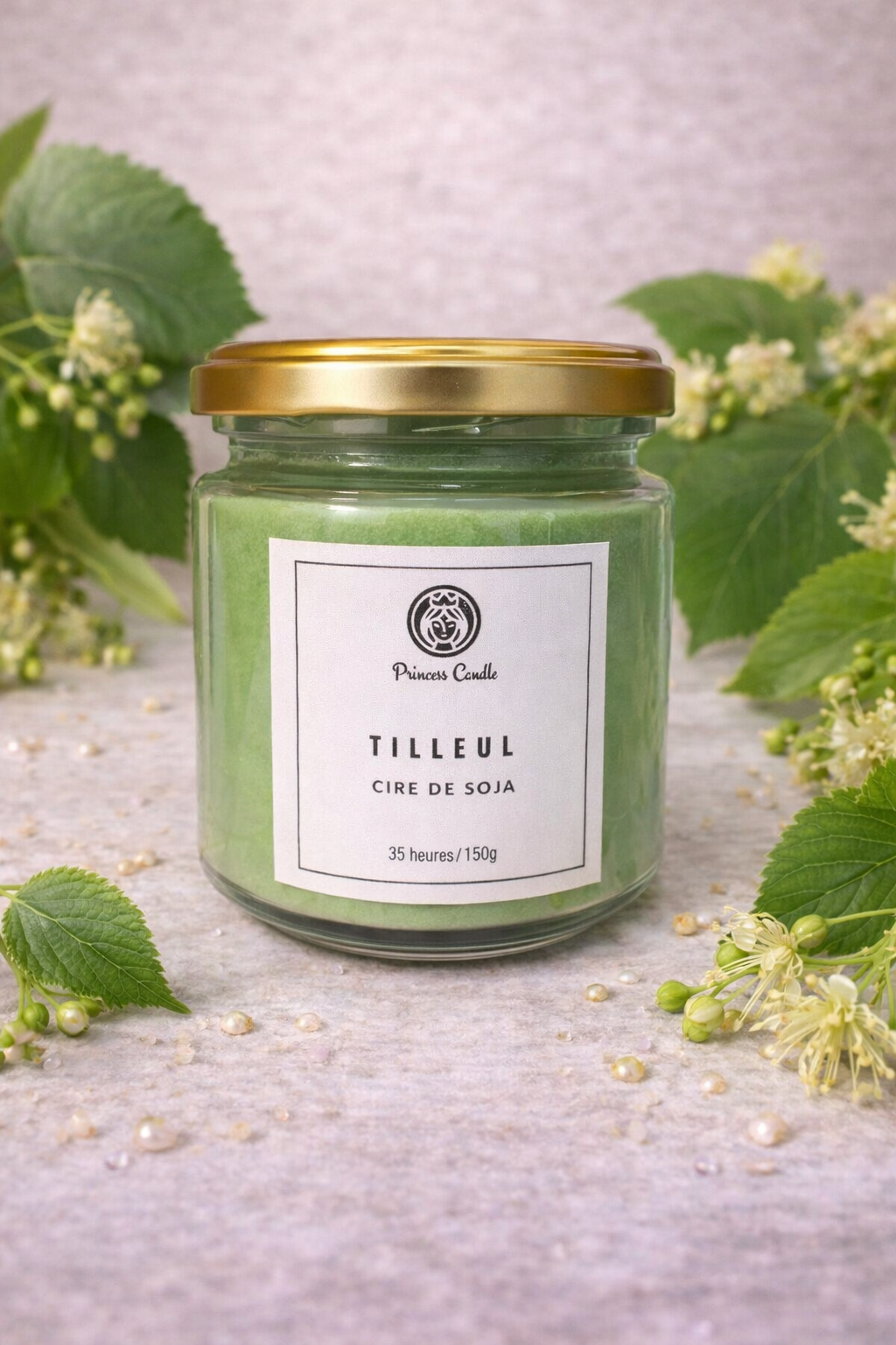 Bougie au parfum de tilleul