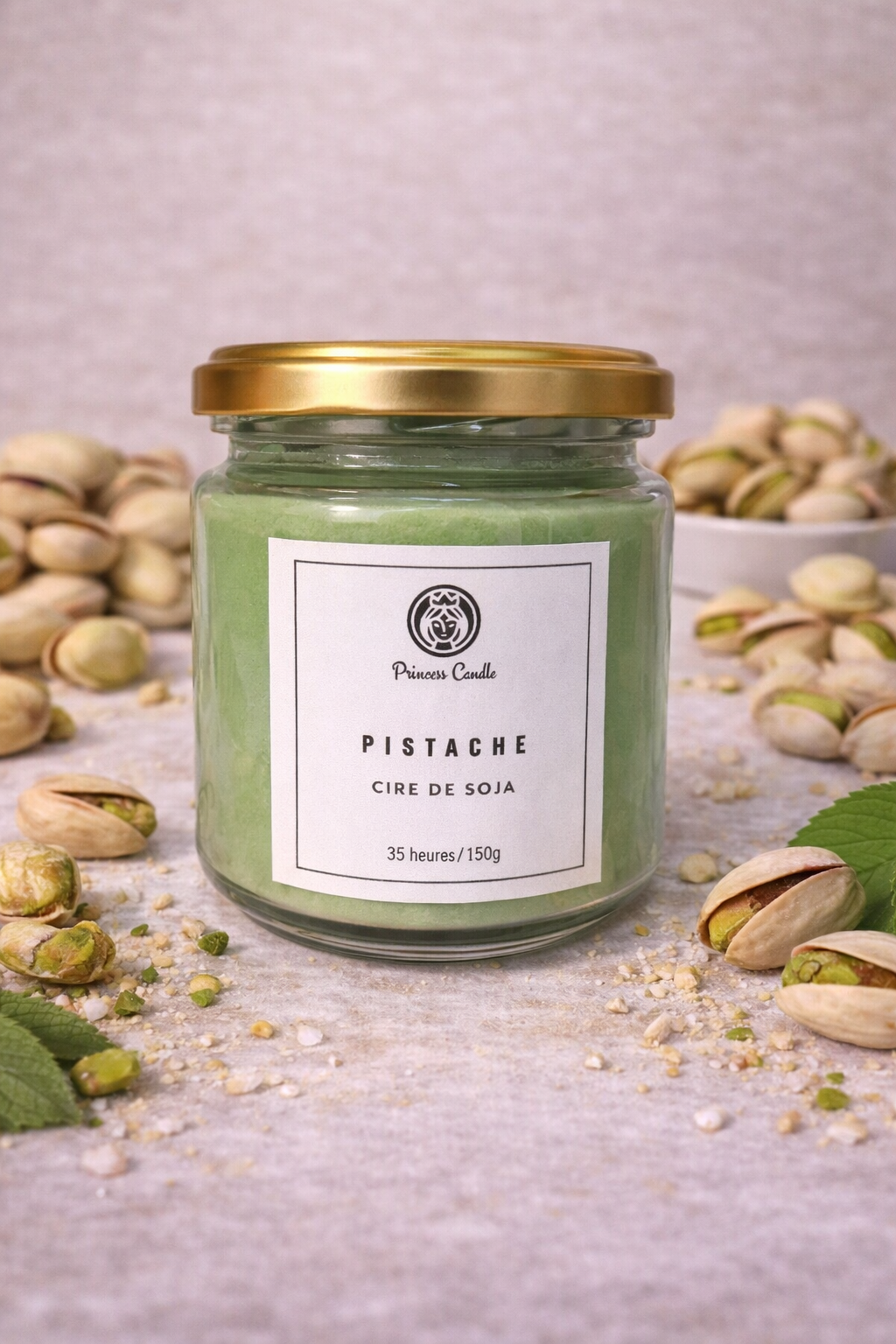 Bougie au parfum de pistache